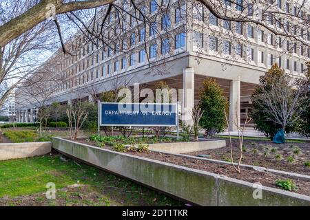 Bâtiment du siège du Département de l'énergie des États-Unis (DOE) à Washington, D.C., États-Unis. Banque D'Images