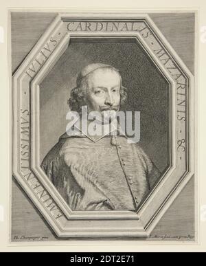 Artiste: Jean Morin, français, ca. 1605–1650, le Cardinal Mazarin, gravure et gravure, feuille: 30 × 24.4 cm (11 13/16 × 9 5/8 po.), Français, 17ème siècle, oeuvres sur papier - tirages Banque D'Images