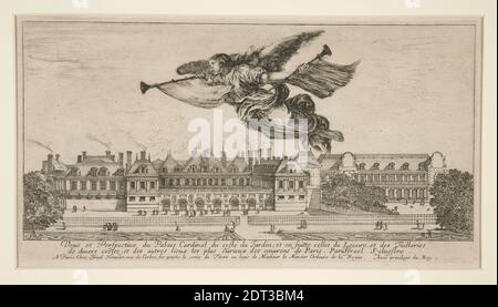 Artiste: Stefano Della Bella, Italien, 1610–1664, artiste: Israel Silvestre, Français, 1621–1691, Revue et perspective du Palais Cardinal (vue et perspective du Palais Cardinal), Etching et gravure, Marché de plaques: 13.1 × 24.9 cm (5 3/16 × 9 13/16 in.), Italien et Français, 17ème siècle, oeuvres sur papier - estampes Banque D'Images