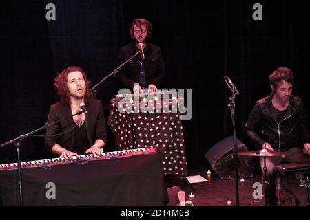 Julien Dore se produit lors d'un concert privé tenu au théâtre de l'Amuse à le Cres, France, le 15 janvier 2014. Photo de Pascal Parrot/ABACAPRESS.COM Banque D'Images