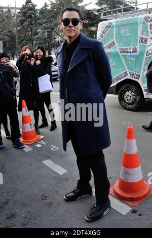 Eddie Peng participe à la présentation de la collection hommes automne-hiver 2014/2015 de Dior Homme, qui s'est tenue au Club de tennis de Paris, en France, le 18 janvier 2014. Photo d'Aurore Marechal/ABACAPRESS.COM Banque D'Images