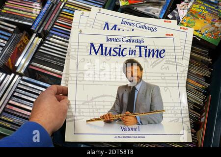 LP: James Galway - musique dans le temps Banque D'Images