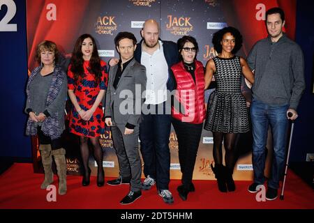 Marie Vincent, Olivia Ruiz, Mathias Malzieu, Stephane Berla, Dani, Virginie Besson et Fabien Marsaud alias Grand corps Malade participant à la première 'la MECANIQUE du coeur' au théâtre UGC Normandie, à Paris, France, le 26 janvier 2014. Photo d'Aurore Marechal/ABACAPRESS.COM Banque D'Images