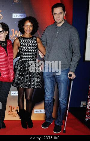 Virginie Besson et Fabien Marsaud alias Grand corps Malade participant à la première de la MECANIQUE du coeur au théâtre UGC Normandie, à Paris, France, le 26 janvier 2014. Photo d'Aurore Marechal/ABACAPRESS.COM Banque D'Images