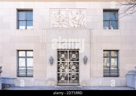 Entrée de la Federal Trade Commission (FTC) à Washington, DC. Banque D'Images