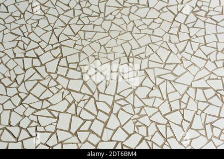 Texture de la table de la mosaïque blanche. Banque D'Images