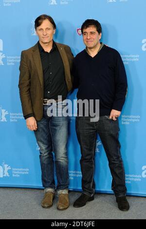 Viggo Mortensen et Hossein Amini participant au Photocall « les deux visages de janvier » lors de la 64ème Berlinale, Berlin International film Festival à Berlin, Allemagne, le 11 février 2014. Photo d'Aurore Marechal/ABACAPRESS.COM Banque D'Images