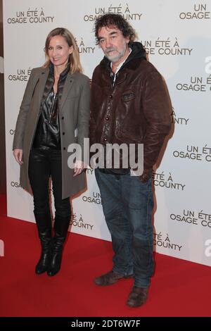 Olivier Marchal et son épouse Catherine assistent à la première "un ETE A Osage County" qui s'est tenue à l'UGC Normandie à Paris, en France, le 13 février 2014. Photo de Audrey Poree/ABACAPRESS.COM Banque D'Images