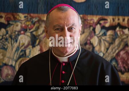 le secrétaire d'État du Vatican Pietro Parolin au Vatican le 15 février 2014. Photo par ABACAPRESS.COM Banque D'Images