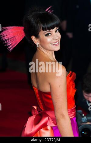 Lily Allen arrive pour les 2014 EE British Academy film Awards (BAFTA) qui se tiennent à l'Opéra Royal de Bow Street, Londres, Royaume-Uni, le 16 février 2014. Photo de Nicolas Genin/ABACAPRESS.COM Banque D'Images