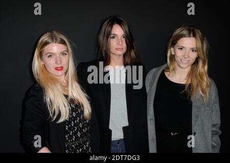 les Plastiscines participant au salon de la collection prêt-à-porter automne-hiver 2014/2015 d'Etam, qui s'est tenu à la Bourse du Commerce à Paris, en France, le 25 février 2014. Photo d'Alban Wyters/ABACAPRESS.COM Banque D'Images