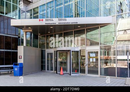 L'entrée du ministère de la Justice du Canada est montrée à Ottawa Banque D'Images