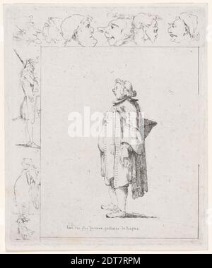 Etcheurs: Saint-non (Jean-Claude-Richard, Abbé de), français, 1727–1791, après: Hubert Robert, français, 1733–1808, Duc Napolitain, Etching, platemark: 13.3 × 10.8 cm (5 1/4 × 4 1/4in.), fabriqué en France, français, XVIIIe siècle, oeuvres sur papier - estampes Banque D'Images