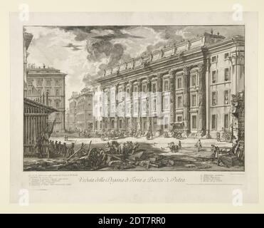 Artiste: Giovanni Battista Piranesi, Italien, 1720–1778, Veduta della Dogana di Terra a Piazza di Pietra (vue de la Maison des douanes sur Piazza di Pietra), de Vedute di Roma, Etching, Marché de plateau: 39.7 × 60.2 cm (15 5/8 × 23 11/16 po.), Italien, 18ème siècle, oeuvres sur papier - estampes Banque D'Images