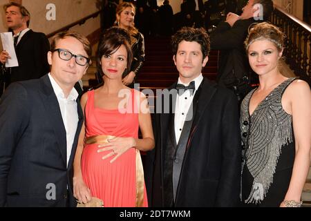 Lorant Deutsch, Marie-Julie Baup et Clément Sibony arrivent à la 39e cérémonie annuelle des césariennes du film, qui s'est tenue au Théâtre du Châtelet à Paris, en France, le 28 février 2014. Photo de Bernard-Briquet-Orban//ABACAPRESS.COM Banque D'Images