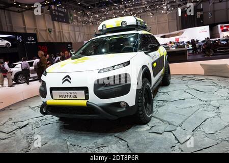 Citroën C4 Cactus aventure lors du 83e salon international de l'automobile de Genève, à Genève, en Suisse, le 4 mars 2014. Photo de Loona/ABACAPRESS.COM lors du 83e salon international de l'automobile de Genève, à Genève, en Suisse, le 4 mars 2014. Photo de Loona/ABACAPRESS.COM Banque D'Images