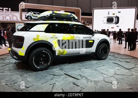 Citroën C4 Cactus aventure lors du 83e salon international de l'automobile de Genève, à Genève, en Suisse, le 4 mars 2014. Photo de Loona/ABACAPRESS.COM lors du 83e salon international de l'automobile de Genève, à Genève, en Suisse, le 4 mars 2014. Photo de Loona/ABACAPRESS.COM Banque D'Images