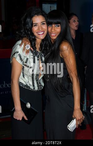 Mia Frye et Sabrina Ouazani participant à la cérémonie des globes de Cristal 2014 qui s'est tenue au Lido à Paris, en France, le 10 mars 2014. Photo de Nicolas Genin/ABACAPRESS.COM Banque D'Images