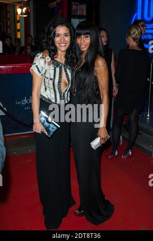 Mia Frye et Sabrina Ouazani participant à la cérémonie des globes de Cristal 2014 qui s'est tenue au Lido à Paris, en France, le 10 mars 2014. Photo de Nicolas Genin/ABACAPRESS.COM Banque D'Images