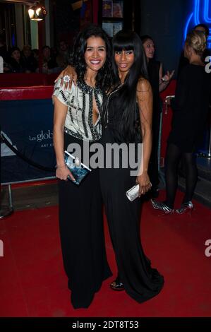 Mia Frye et Sabrina Ouazani participant à la cérémonie des globes de Cristal 2014 qui s'est tenue au Lido à Paris, en France, le 10 mars 2014. Photo de Nicolas Genin/ABACAPRESS.COM Banque D'Images