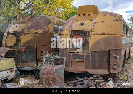 Liquidation d'un chantier automobile d'Albuquerque, Nouveau-Mexique Banque D'Images