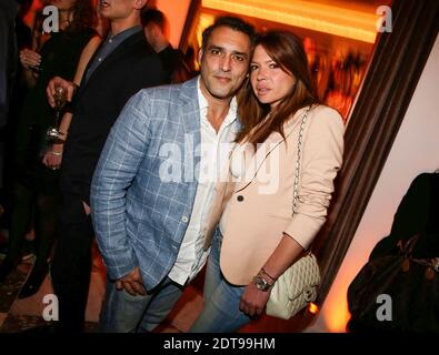 Jean-Pierre Martins et Alexandra Genoves assistent à la fête d'ouverture de l'Hôtel Vernet à Paris, France, le 20 mars 2014. Photo par ABACAPRESS.COM Banque D'Images