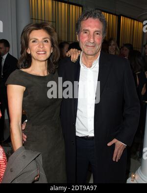 Jean-Jacques Bourdin et sa femme Anne Nivat assistent à la fête néo-burlesque tenue à l'Hôtel Vernet à Paris, France, le 20 mars 2014. Photo de Laurent Zabulon/ABACAPRESS.COM Banque D'Images