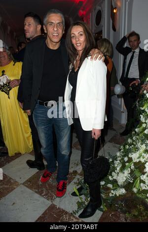 Sami Naceri et sa femme Audrey participant à la fête néo-burlesque tenue à l'Hôtel Vernet à Paris, France, le 20 mars 2014. Photo de Laurent Zabulon/ABACAPRESS.COM Banque D'Images