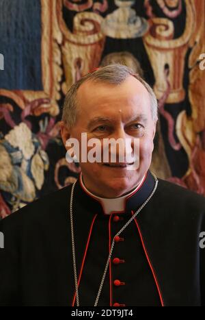 Le secrétaire d'État du Vatican Pietro Parolin au Vatican le 28 mars 2014. Photo par ABACAPRESS.COM Banque D'Images