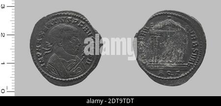 Règle: Maxentius, César 306-307, Auguste 307-312, monnaie: Aquileia, 1 Nummus de Maxentius, César 306 307, Augustus 307 312 d'Aquileia, 309, cuivre Argentifère, 5.12 g, 12:00, 26.5 mm, fabriqué en Aquileia, Italie, romain, 4e siècle, numismatique Banque D'Images