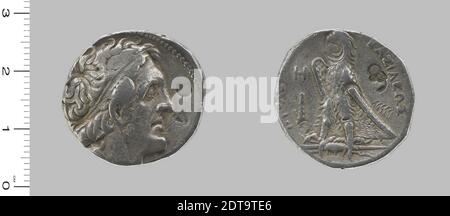 Règle: Ptolémée II, roi d'Égypte, 309–246 av. J.-C., règle 283–246 B.C.Tetradrachm de Ptolémée II, roi d'Égypte, 285–246 av. J.-C., argent, 14.13 g, 11:00, 24 mm, fabriqué en Grèce, grec, 3e siècle av. J.-C., Numismatique Banque D'Images