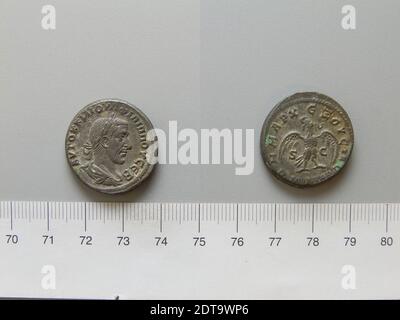 Souverain: Philippe, l'arabe, empereur de Rome, A.D. 204–249, règle 244–49, menthe: Antioche, Tetradrachm de Philippe I, supérieur de Rome d'Antioche, 244, cuivre, 3.67 g, 12:00, 25 mm, fabriqué en Antioche, grec, A.D. du 3ème siècle, numismatique Banque D'Images