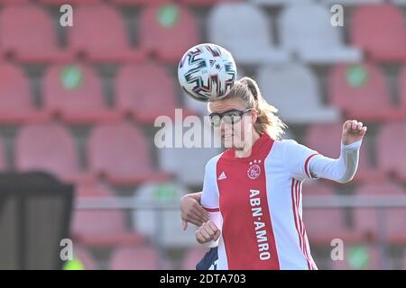 AMSTERDAM, PAYS-BAS - DÉCEMBRE 20: Lisa Doorn d'Ajax pendant le match des femmes néerlandaises Eredivisie entre Ajax et VV Alkmaar à de Toekomst sur Decembe Banque D'Images