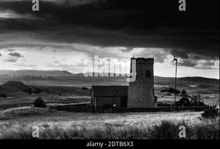 Tour crénelée au Snook sur l'île Sainte de Lindisfarne Banque D'Images