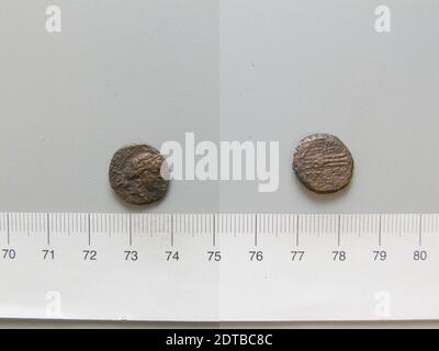 Menthe : Seleucia Pieria, pièce de Seleucia Pieria, 172 av. J.-C., cuivre, 2.12 g, 12:00, 15.2 mm, fabriquée en Seleucia Pieria, Syrie, romaine, 2e siècle avant J.-C., Numismatique Banque D'Images