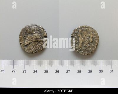 Règle: Vologases I, roi parthien A.D. 51-78, monnaie: Seleucia ad Tigrim, Tetradrachm de Vologases I, roi parthien de Seleucia ad Tigrim, A.D. 51–78, argent, 14.14 g, 12:00, 26.6 mm, fabriqué en Seleucia Tigad RIM, Mésopotamie, A. D. Numistic, 1er siècle, A. Banque D'Images