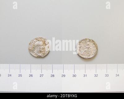 Chef: Maximinus I, empereur de Rome, ca. A.D. 173–238, gouvernée 235–38, monnaie : Rome, Denarius de Maximinus I, empereur de Rome de Rome, 235, argent, 1.67 g, 6:00, 19.6 mm, fait à Rome, Italie, romain, 3e siècle A.D., numismatique Banque D'Images