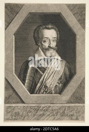 Artiste: Jean Morin, français, ca. 1605–1650, Henri IV, Roi de France, gravure et gravure, platemark: 31.5 × 21.5 cm (12 3/8 × 8 7/16 in.), fabriqué en France, Français, 17ème siècle, oeuvres sur papier - tirages Banque D'Images