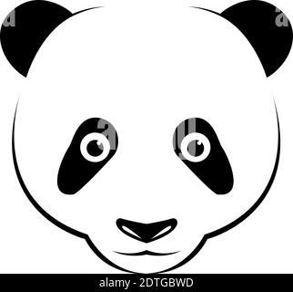 Image vectorielle d'un panda sur fond blanc. Illustration vectorielle superposée facile à modifier. Animaux sauvages. Illustration de Vecteur