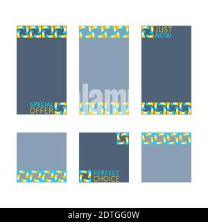 Cadres vectoriels décoratifs modernes. Modèles de conception modifiables pour le Web, les médias sociaux, les promotions, les publicités, les bannières, etc Illustration de Vecteur