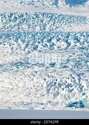 Glacier Fjallsjoekull dans le parc national de Vatnajokull en hiver. Europe, Europe du Nord, Islande, février Banque D'Images