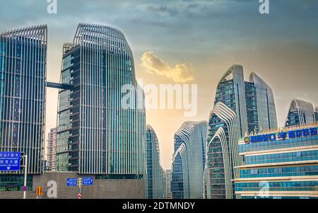 Chine, Jiansu, Nanjin City, quartier de la gare du Sud Banque D'Images