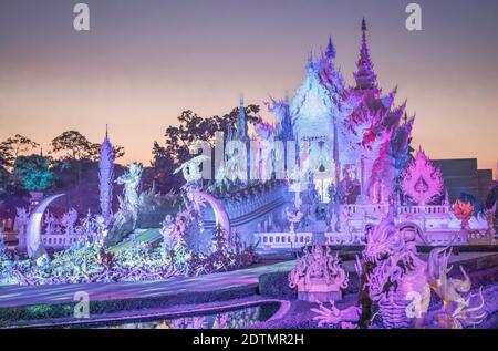 Thaïlande, Chiang Rai City, le Temple blanc (Wat Rong Khun) Banque D'Images
