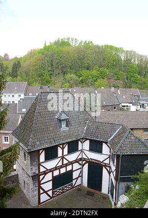 Maison de château dans la plus ancienne ville de cuivre du monde, Stolberg, Allemagne Banque D'Images