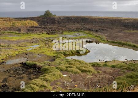 Carrière de Praia Cabo de Terceires Azoren ; Cabo de Praia quarry Terceires Açores Banque D'Images