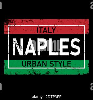 La ville de Naples Typographie vector design. Bonjour pour T-shirt, poster, carte et plus Illustration de Vecteur