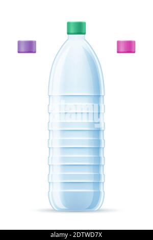 bouteille en plastique pour l'eau potable illustration vectorielle transparente isolée sur arrière-plan blanc Illustration de Vecteur