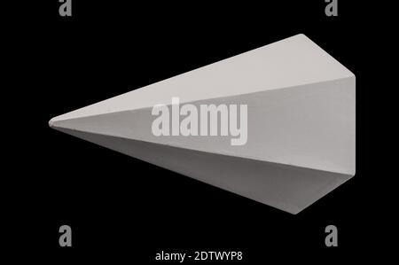 Figures géométriques de gypse sur fond blanc Banque D'Images