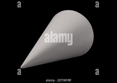 Figures géométriques de gypse sur fond noir Banque D'Images