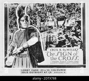 FREDRIC MARS dans LE SIGNE DE LA CROIX 1932 réalisateur CECIL B. Demille direction artistique / costumes Mitchell Leisen Paramount photos Banque D'Images